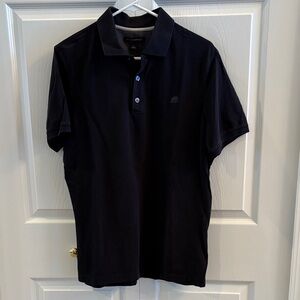 Banana Republic Black Short-Sleeve Polo Shirt, Men’s Large